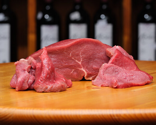Rumsteak de bœuf tranché
